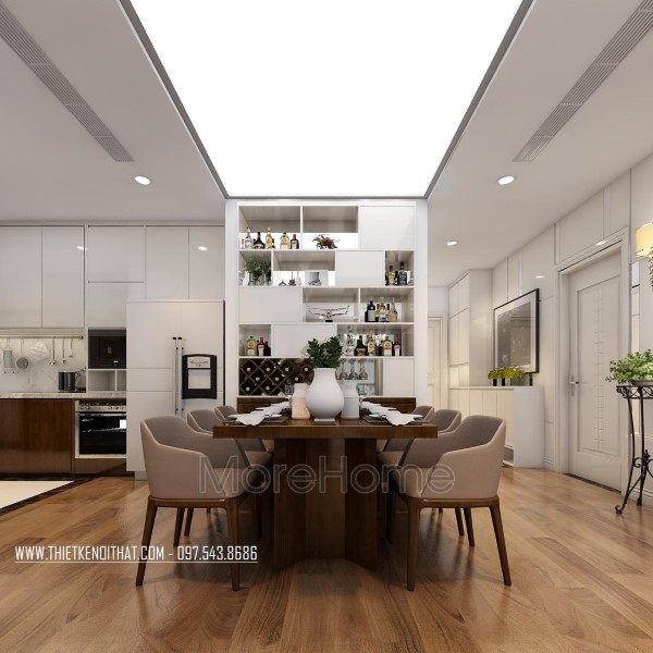 Thiết kế nội thất phòng ăn căn hộ Times City Park Hill 